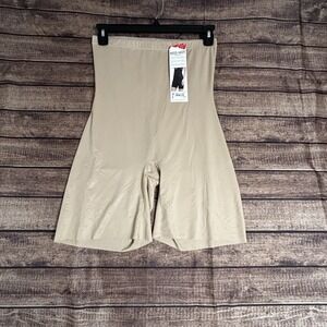 SPANX NEW Red Hot High Waist Mid Thigh Shapewear Shorts Soft Nude Color Size XXL